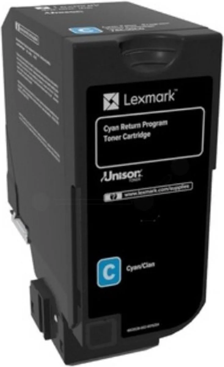 Lexmark - 74C2HCE - Toner van Lexmark in Cyaan – productfoto