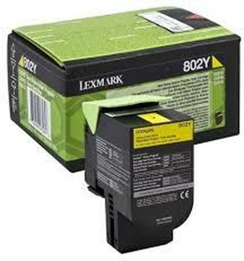 LEXMARK 802Y tonercartridge low capacity 1.000 pagina s 1-pack return program by Lexmark in Yellow – product photo