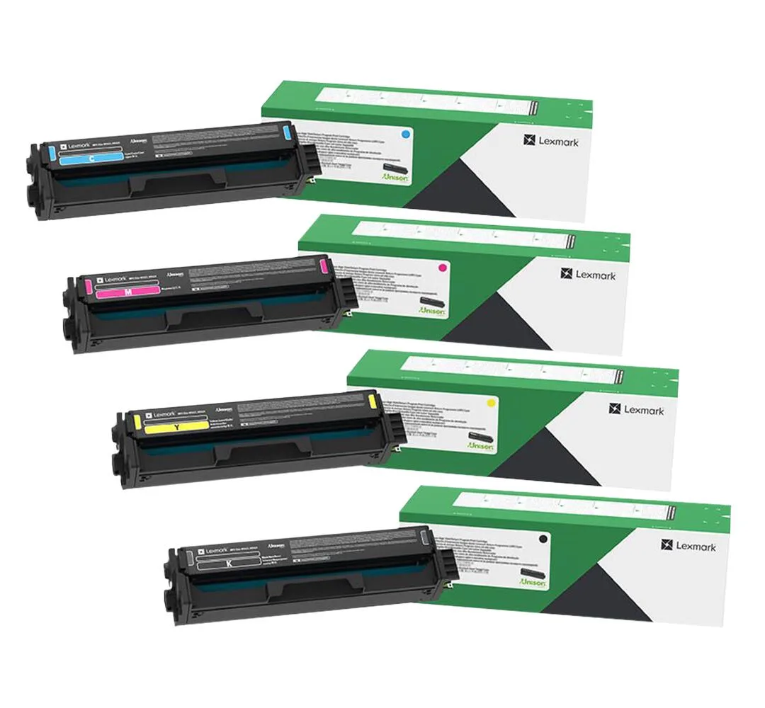 Original C3220 Toner - 4er Multipack - cyan, magenta, gelb, schwarz van Lexmark – productfoto