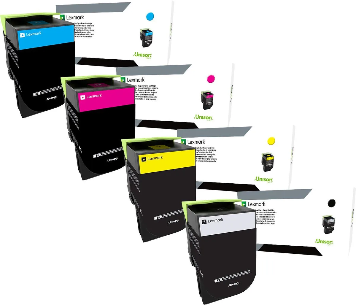 Original Toner - 4er Multipack für CS317dn, CS417dn, CS517de, CX317dn, CX417de, CX517de van Lexmark – productfoto
