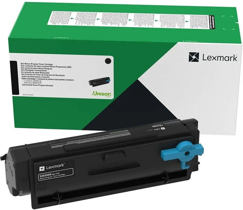 Toner Lexmark 55B2H00 Black White/Black van Lexmark in Zwart – productfoto