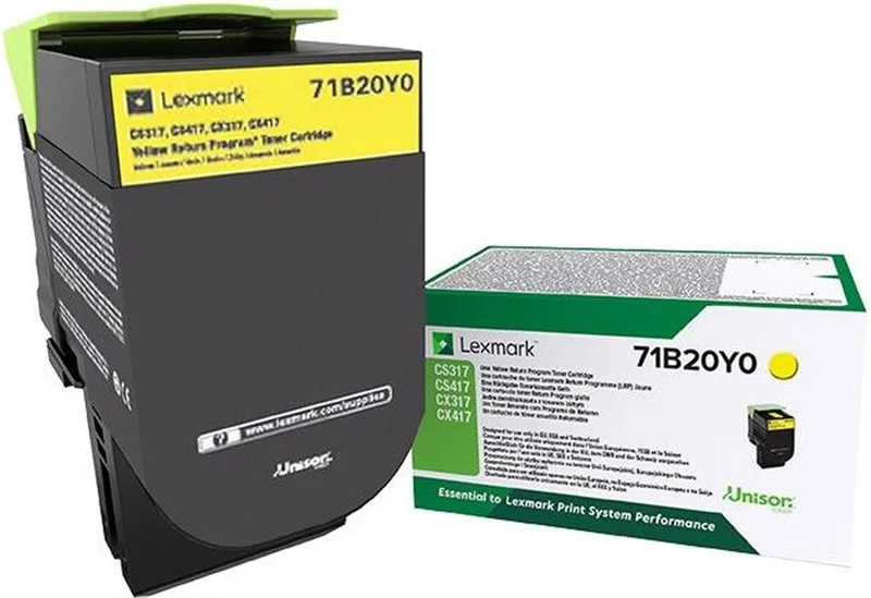 Toner Lexmark 71B20Y0 by Lexmark in Yellow – product photo