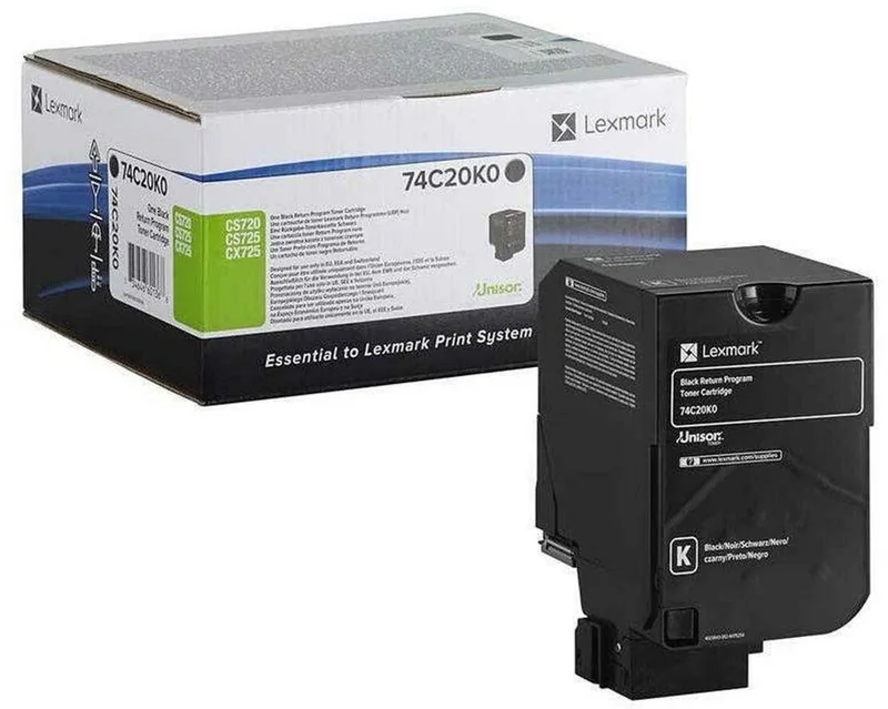 Toner Lexmark 74C20K0 Black by Lexmark in Black – product photo