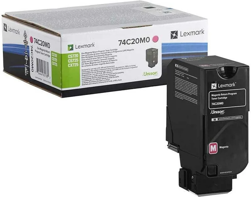 Toner Lexmark 74C20M0 van Lexmark in Magenta – productfoto