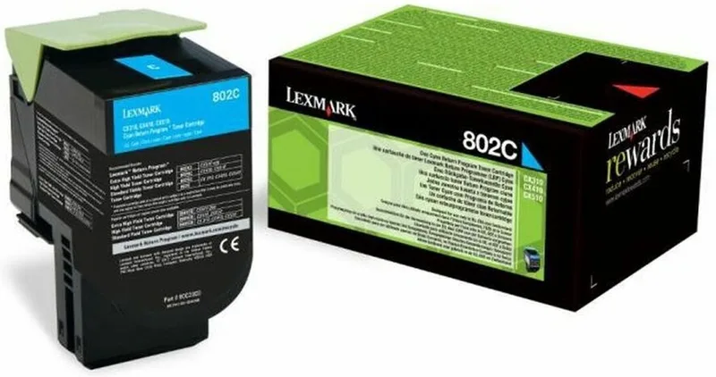 Toner Lexmark 802C de Lexmark en Cyan – photo produit