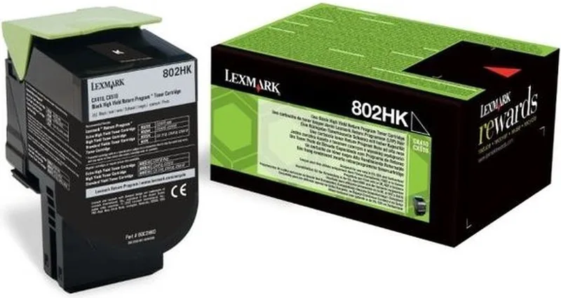 Toner Lexmark 802HK Black fra Lexmark i Sort – produktbillede