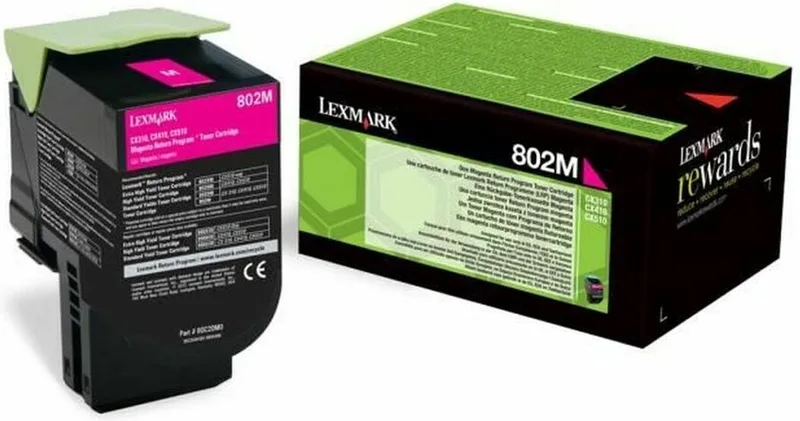 Toner Lexmark 802M de Lexmark en Magenta – photo produit