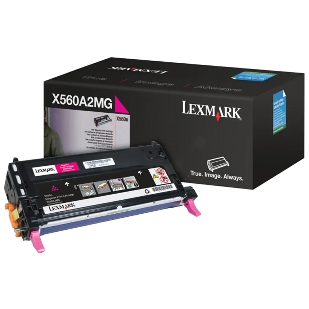 X560A2MG Tonerkassett magenta 4.000 sidor från Lexmark – produktbild