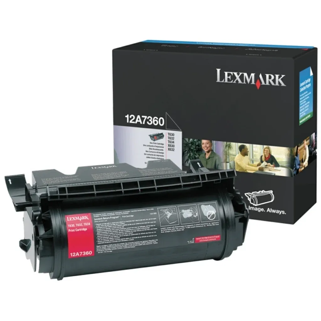 Toner sort 5.000 sider 12A7360 Sort by Lexmark – product photo