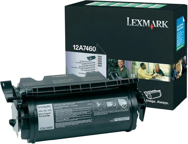 Tonercartridge T630/632/634 12A7460 by Lexmark in Black – product photo
