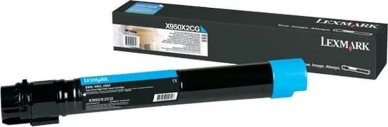 X950X2CG - Tonercartridge - Hoge capaciteit by Lexmark in Cyaan – product photo