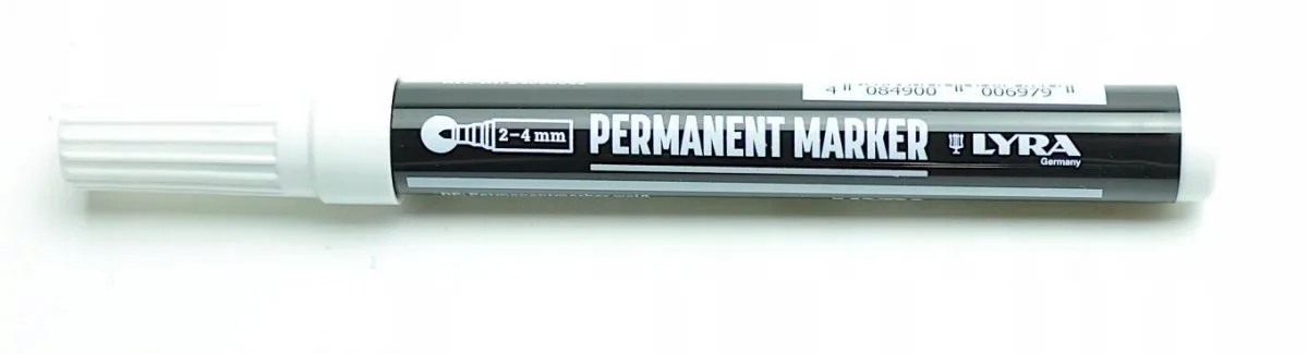 Industry Permanent Marker 2-4mm - Professionele markering fra Lyra i Hvid – produktbillede