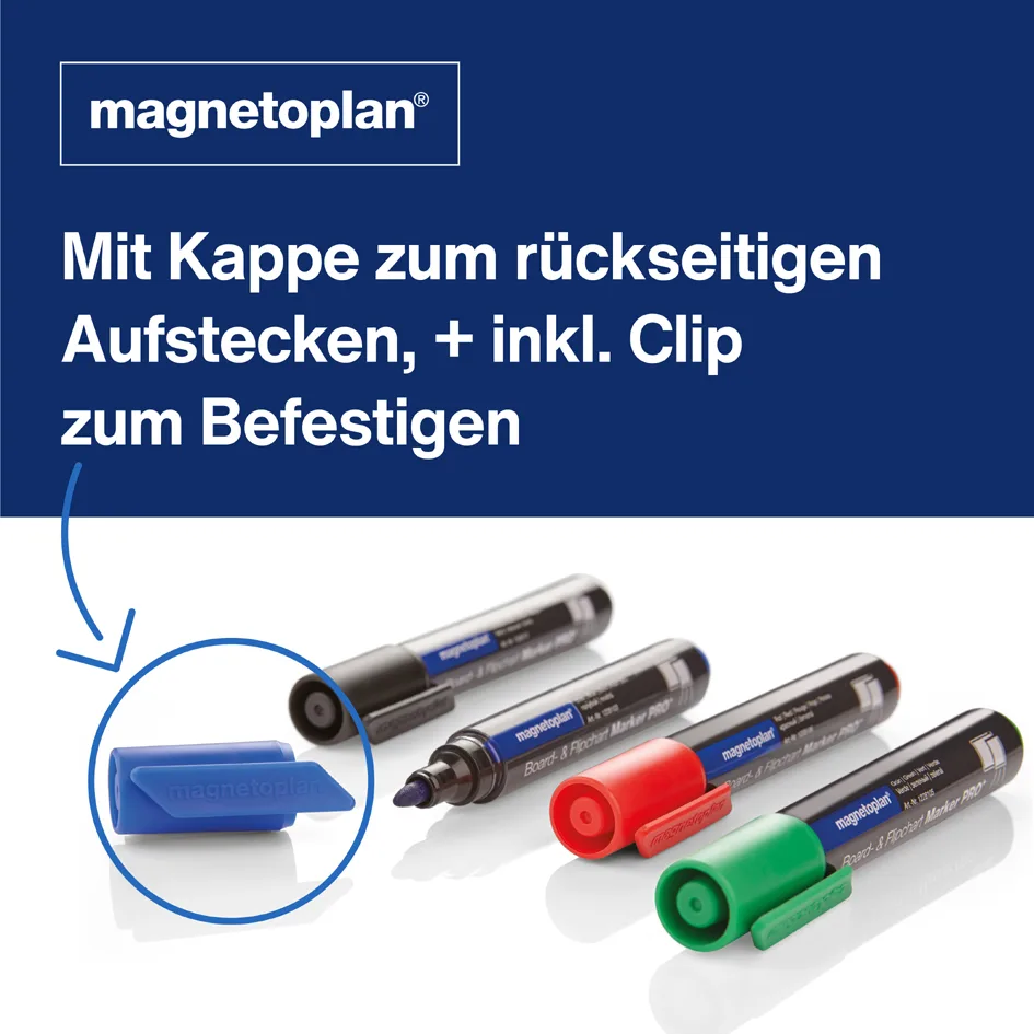 Board- und Flipchartmarker PRO+, rot von Magnetoplan – Produktfoto