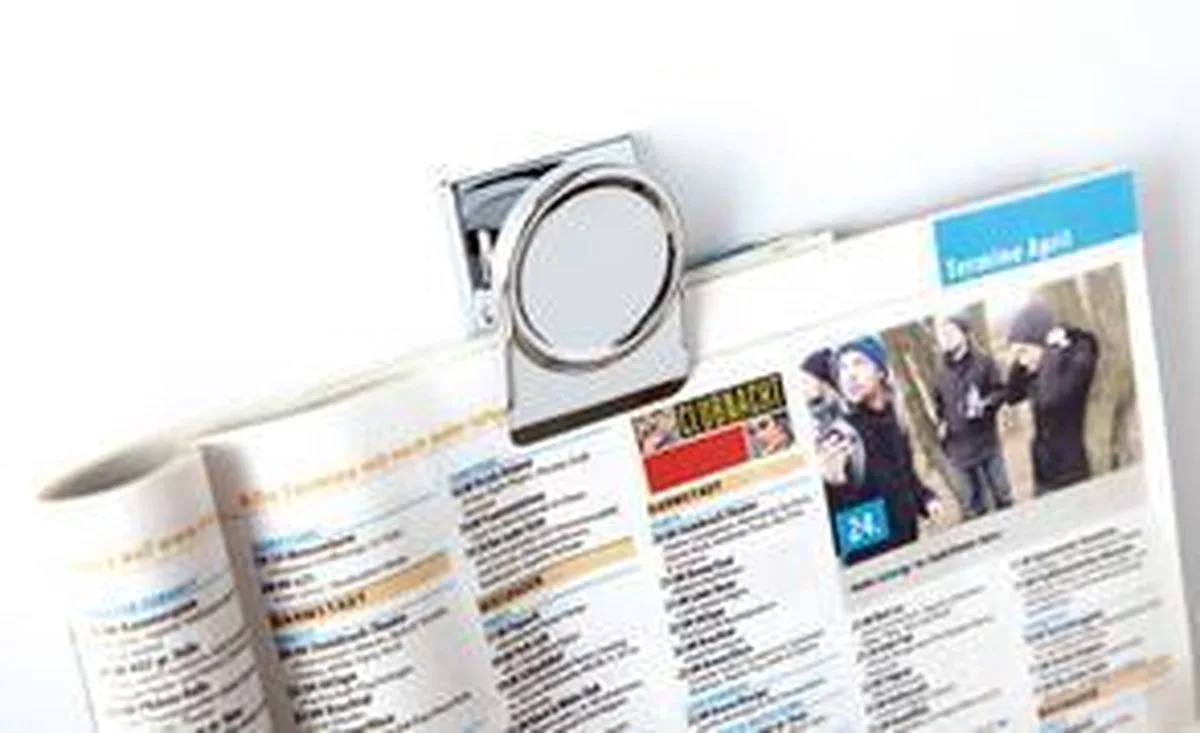 magneetclip, 35 mm, zilver von Magnetoplan in Weiß – Produktfoto