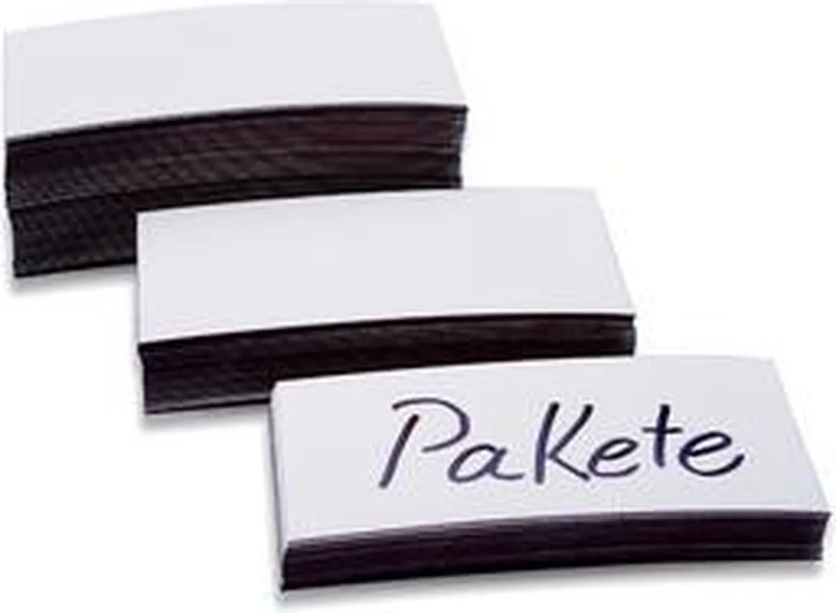 Magnet-Etiketten, weiß, 20 x 100 x 0,6 mm zur Beschriftung von Lager- und Verkaufsregalen, weiß (1532706) de Magnetoplan en Blanc – photo produit
