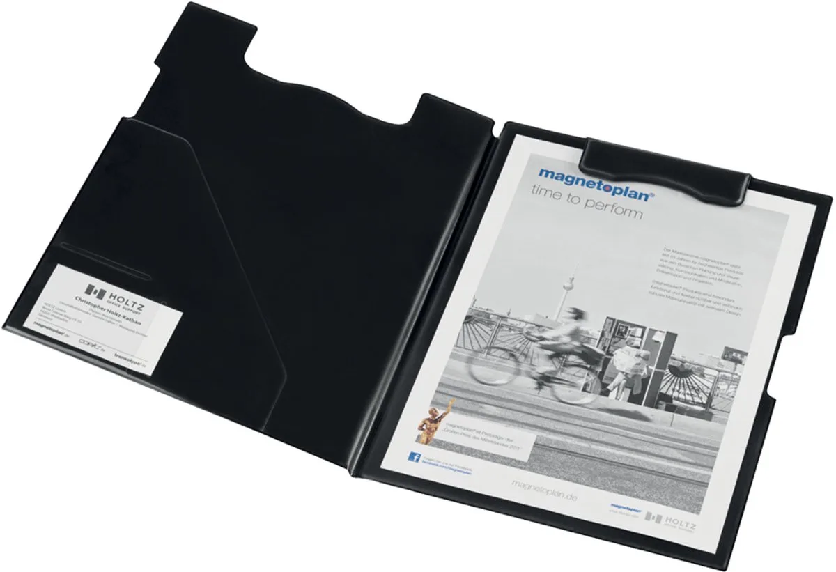 magnetisch klembord-map van Magnetoplan in Zwart – productfoto