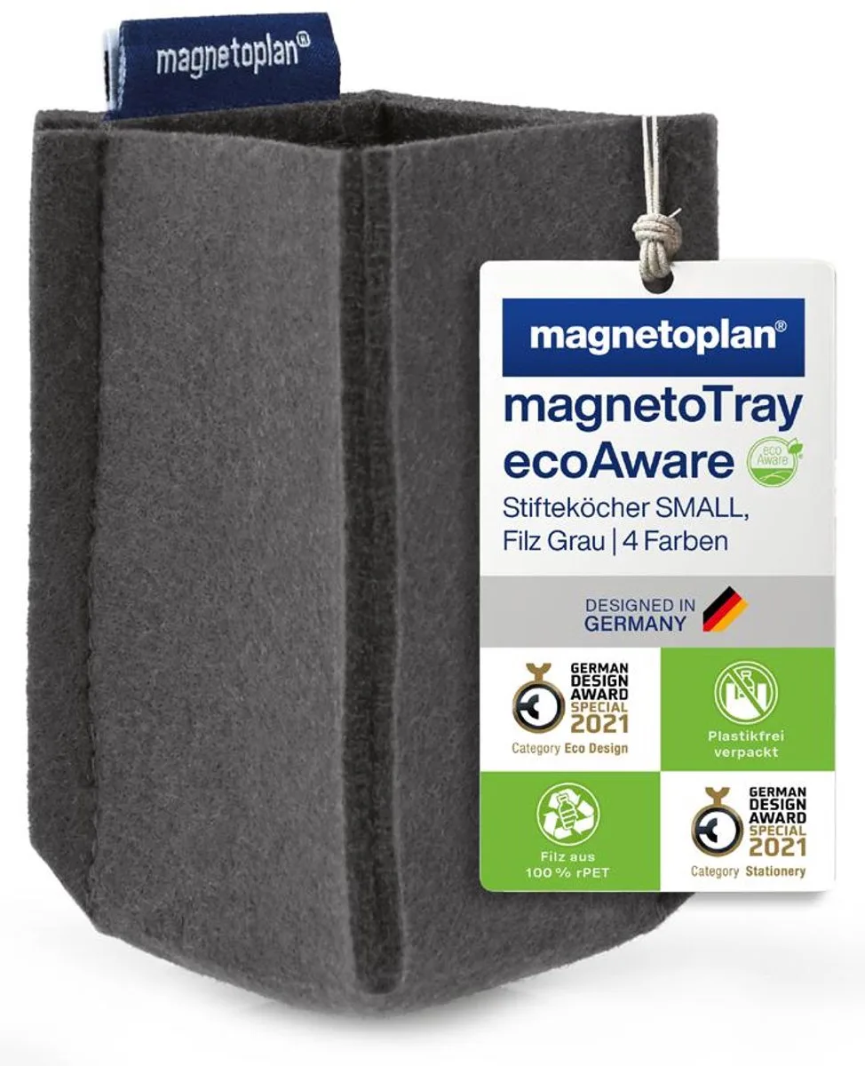 magnetische pennenhouder magnetoTray small von Magnetoplan in Blau – Produktfoto