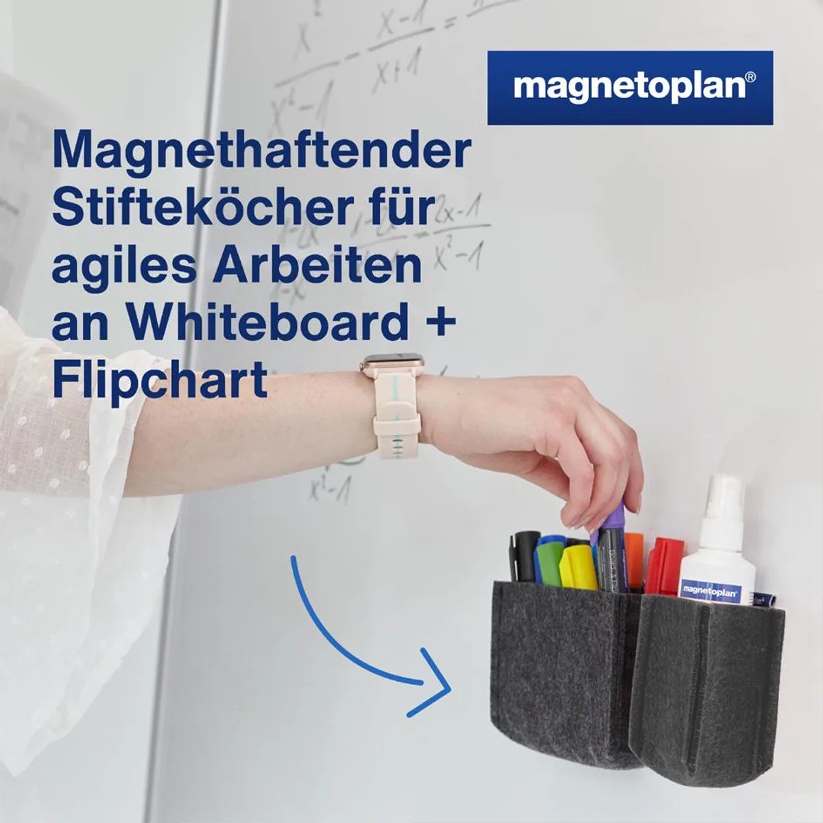 magnetische pennenhouder medium fra Magnetoplan i Rød – produktbillede