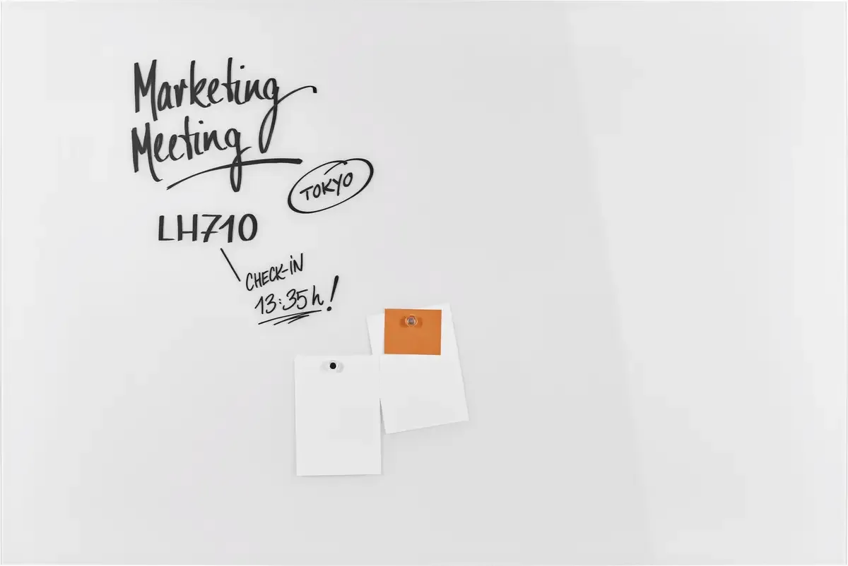 magnetoplan 13408000 Glazen magneetbord (b x h) 1500 mm x 1000 mm by Magnetoplan in White – product photo