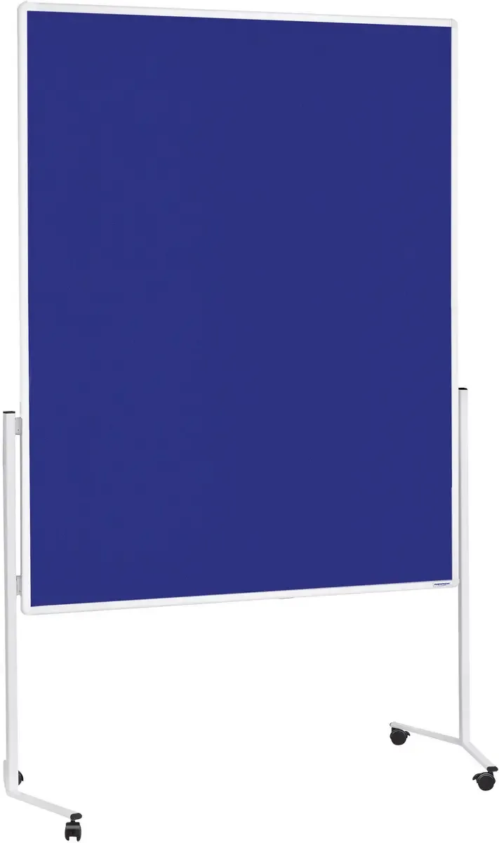 Presentatiebord 2111103 (l x b x h) 1730.00 x 1200 x 1500 mm Vilt Blauw, Wit Tweezijdig te gebruiken, Incl. rollen, Prikbord 2111103 by Magnetoplan in Blue, White – product photo