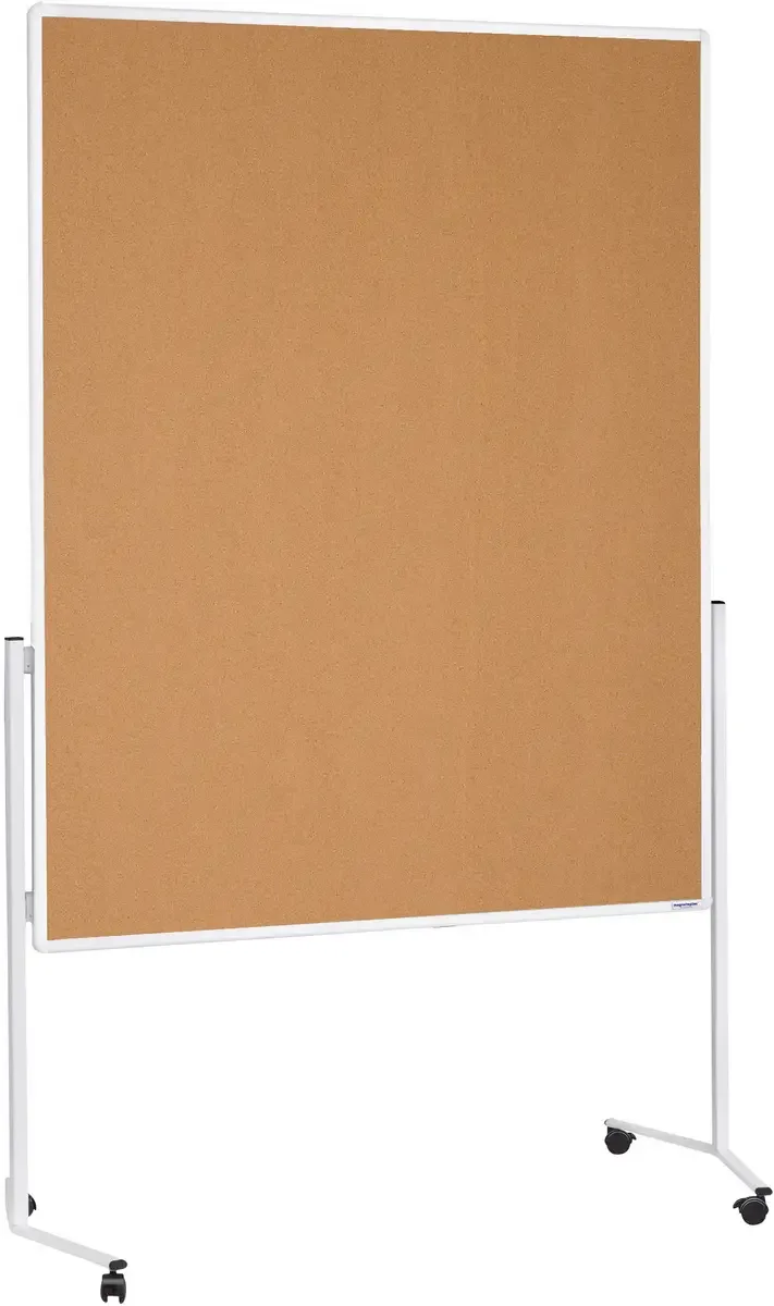 Presentatiebord 2111124 (l x b x h) 1730.00 x 1200 x 1500 mm Kurk Tweezijdig te gebruiken, Incl. rollen, Prikbord 2111124 fra Magnetoplan i Brun – produktbillede