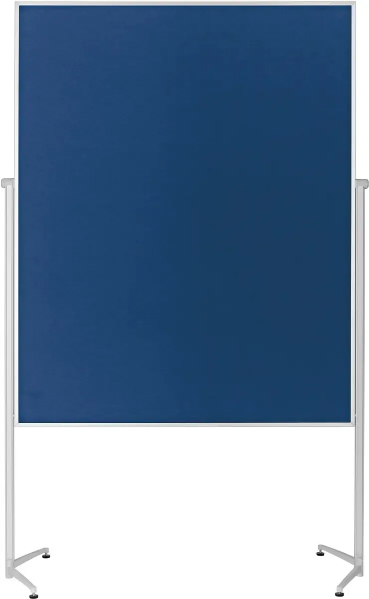 Presentatiebord Evolution Plus (l x b x h) 1630 x 1200 x 1500 mm Vilt Koningsblauw, Wit Tweezijdig te gebruiken, Incl. rollen, Prikbord 1151103 de Magnetoplan en Koningsblauw, Blanc – photo produit