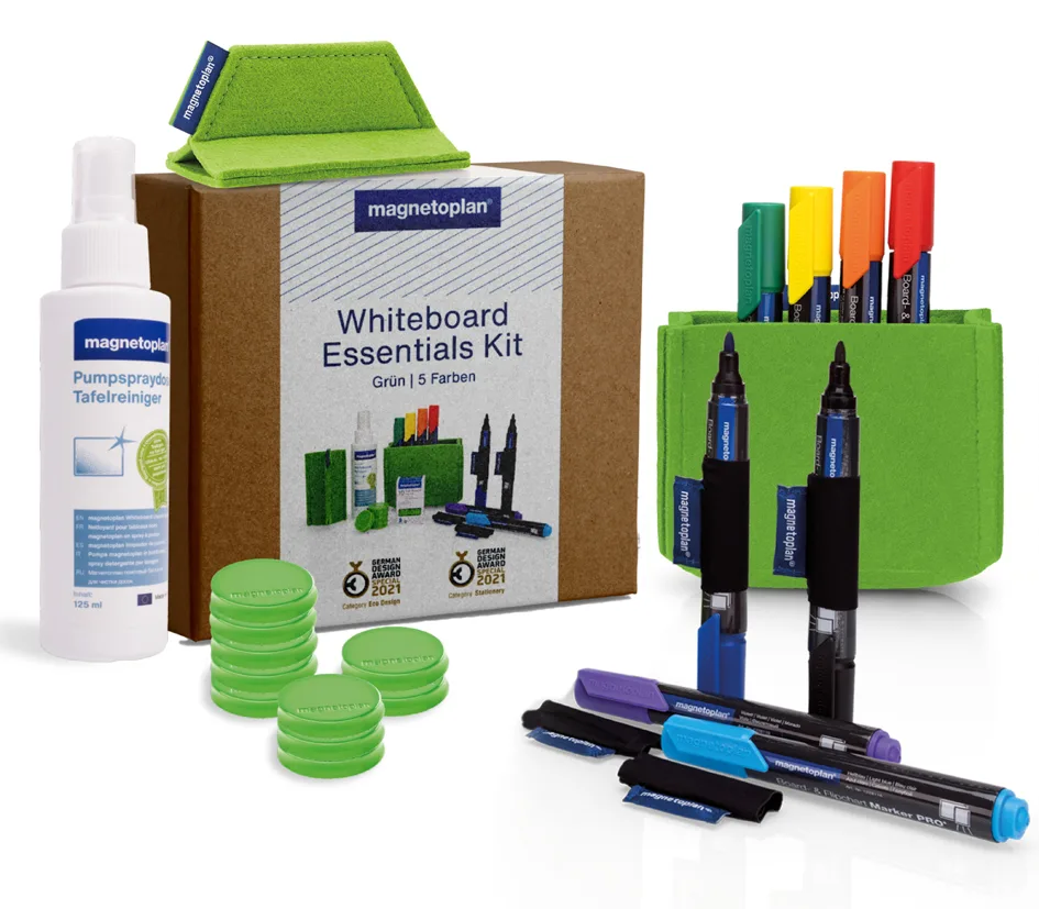 Whiteboard Essentials Kit, grün de Magnetoplan – photo produit