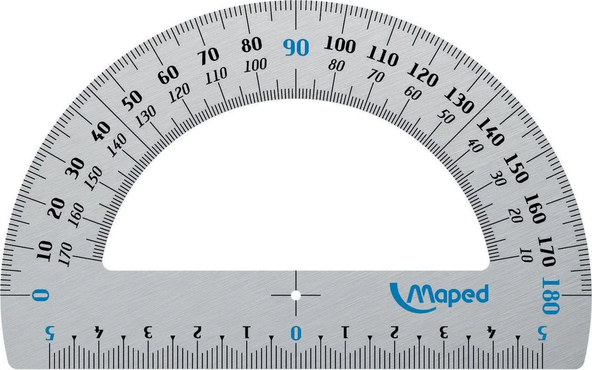 Aluminium 12 cm - 180° gradenboog de Maped en Staal – photo produit