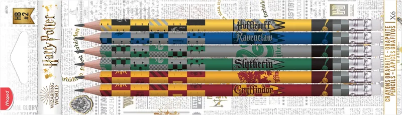 Bleistift HARRY POTTER, mit Radierer, 6er Blister van Maped – productfoto