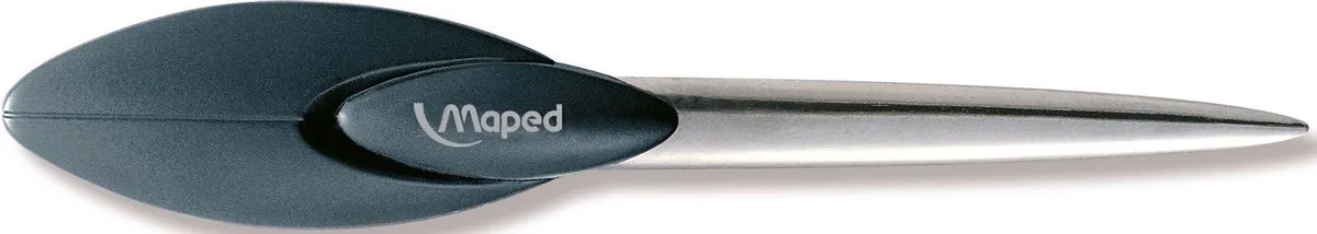 Briefopener - kunststof/metaal von Maped in Schwarz, Stainless steel – Produktfoto