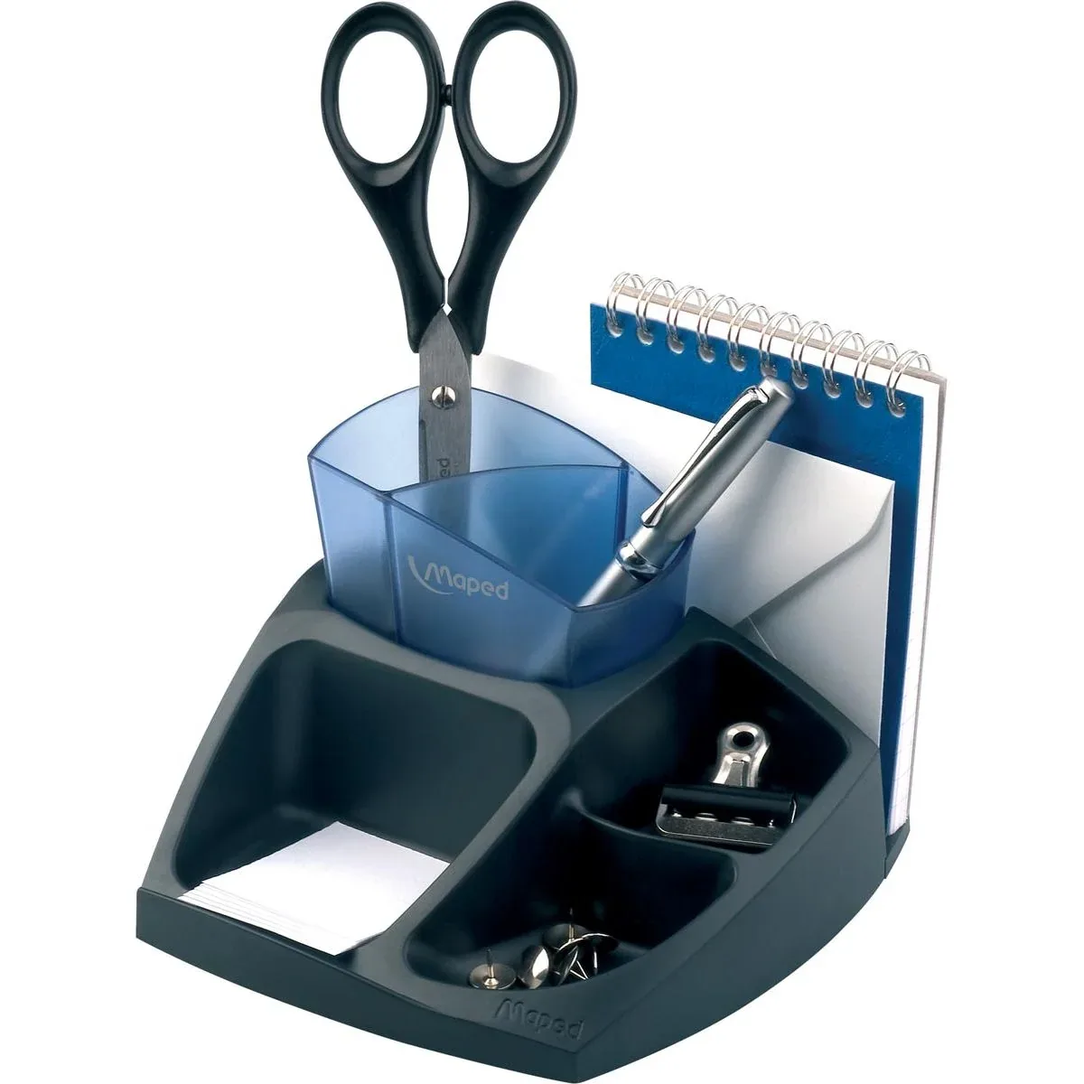 bureau organizer Compact Office Essentials, 6 vakken, zwart/blauw de Maped – photo produit