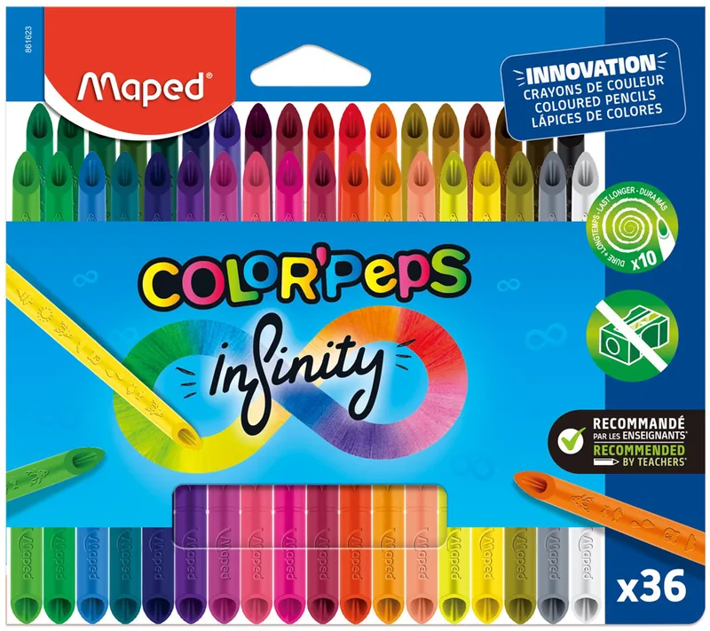 Dreikant-Buntstift COLOR, PEPS INFINITY, 36er Etui by Maped – product photo