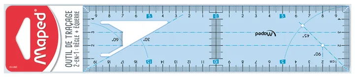 Geometrie-Lineal, bruchfest, 200 mm, blau-transparent by Maped – product photo