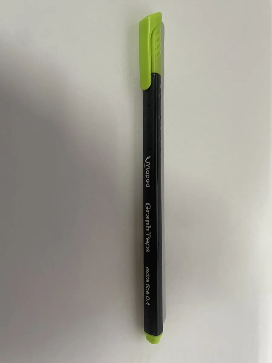 Graph'Peps fineliner, apple green 12 stuks by Maped in Green – product photo