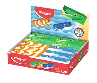 Gum Maped Animals display à 20 stuks assorti van Maped – productfoto 1 van 3