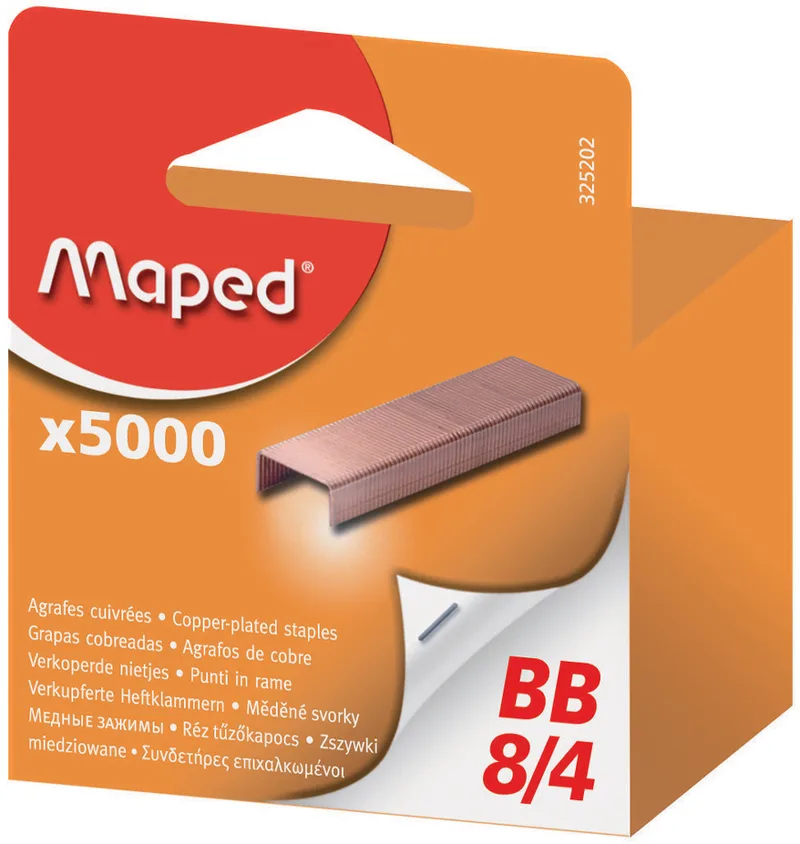 Heftklammern BB 8/4, verkupfert, Großpackung van Maped – productfoto