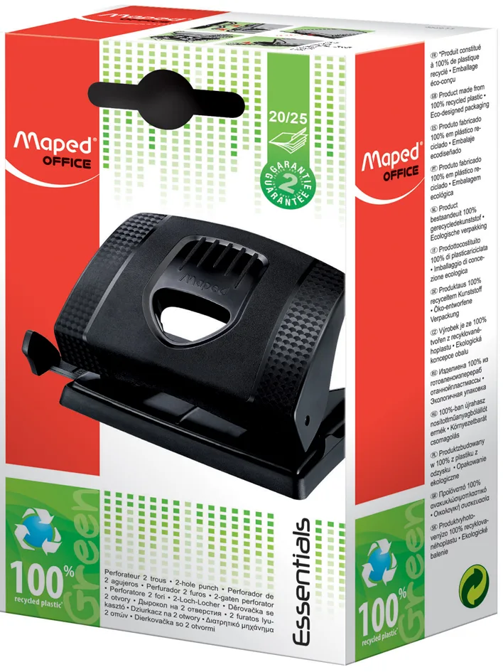 Locher Essentials Green 20/25, schwarz de Maped – photo produit