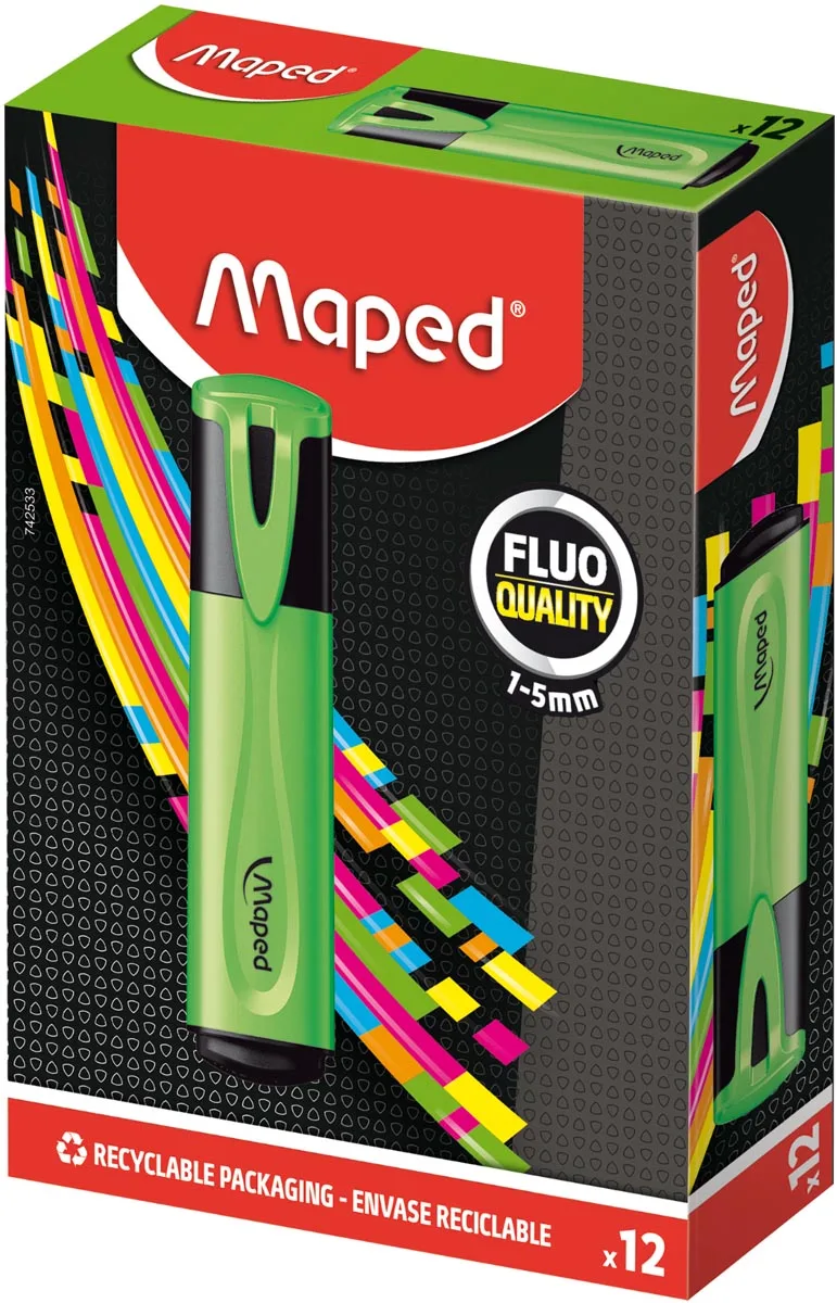 markeerstift Fluo'Peps Classic groen van Maped – productfoto