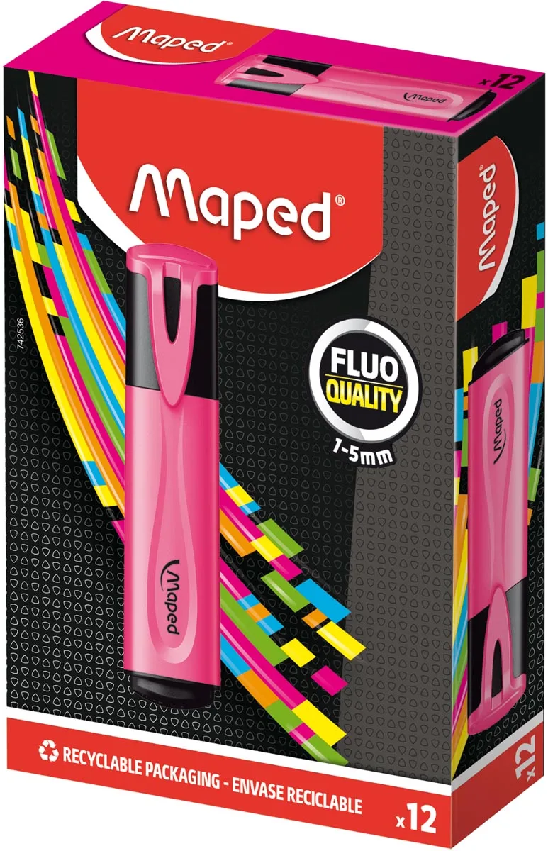 markeerstift Fluo'Peps Classic roze van Maped – productfoto
