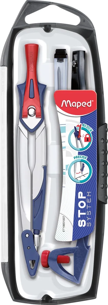 passer Stop System 5-delige passerdoos: 1 passer Stop System, 1 universeel inzetstuk, 1 mineslij... by Maped – product photo