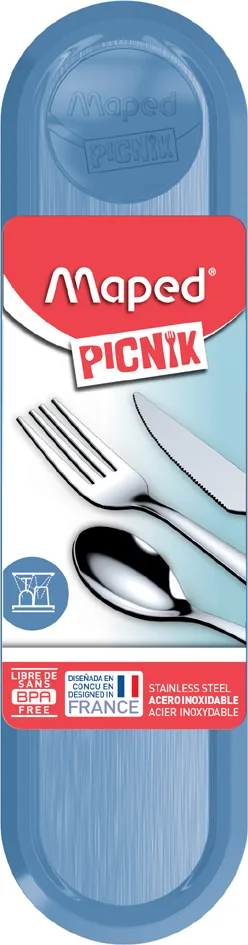 PICNIK Besteck-Set CONCEPT, Aufbewahrungsbox blau von Maped – Produktfoto