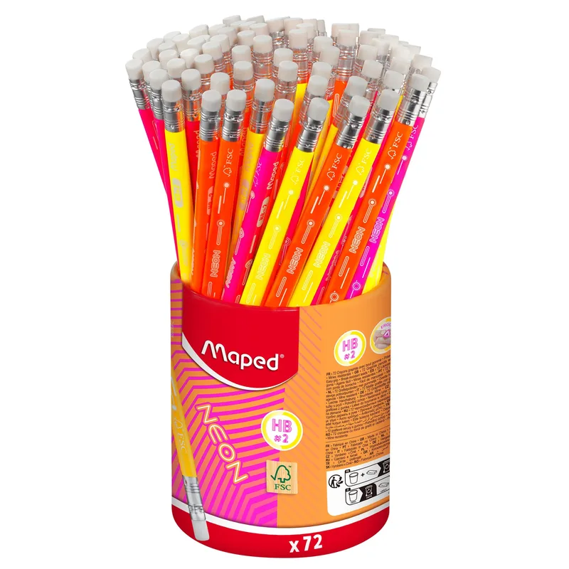 Potlood maped neon koker 72 stuks assorti by Maped – product photo