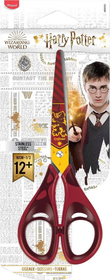 Schere HARRY POTTER TEENS, spitz, 160 mm, rot van Maped – productfoto