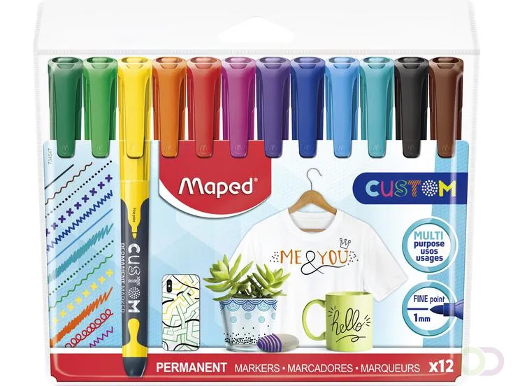 Viltstift Maped Custom set ?? 12 kleuren by Maped – product photo