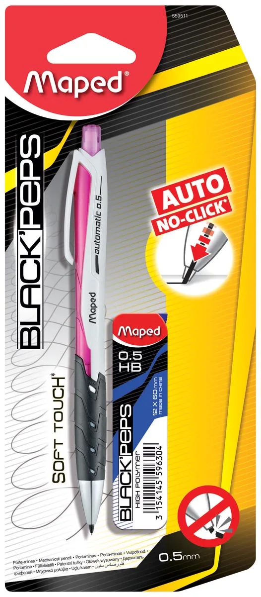 vulpotlood Auto 0,5 mm + vulling op blister van Maped – productfoto