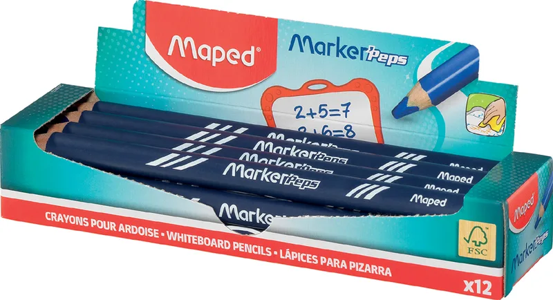 Whiteboard-Marker Marker, Peps, blau, 12er Display by Maped – product photo