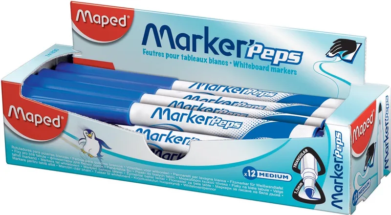 whiteboardmarker Marker'Peps, doos van 12 stuks, blauw by Maped – product photo