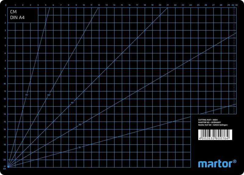 Snijmat Kunststof (l x b x h) 320 x 230 x 3 mm 1 stuk(s) von Martor in Schwarz – Produktfoto