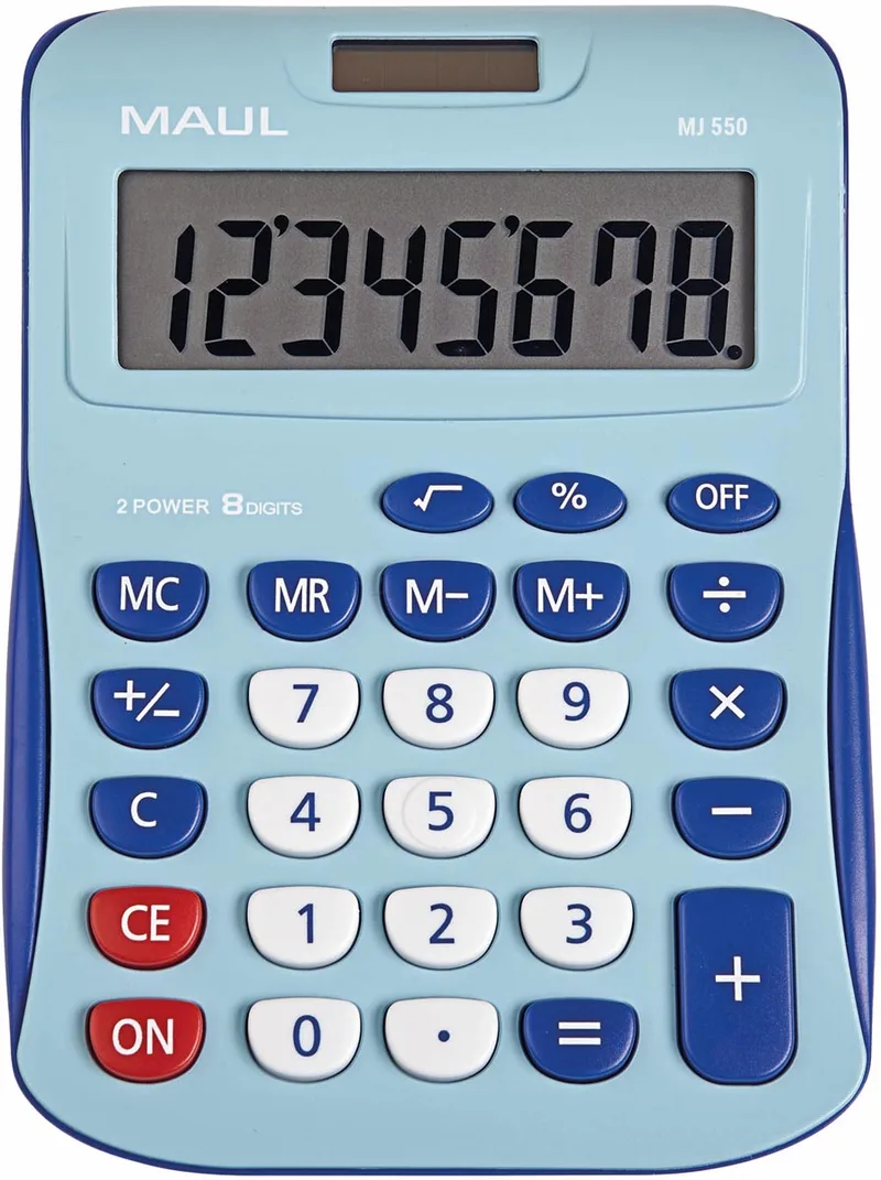 bureaurekenmachine MJ 550, junior, lichtblauw by Maul – product photo