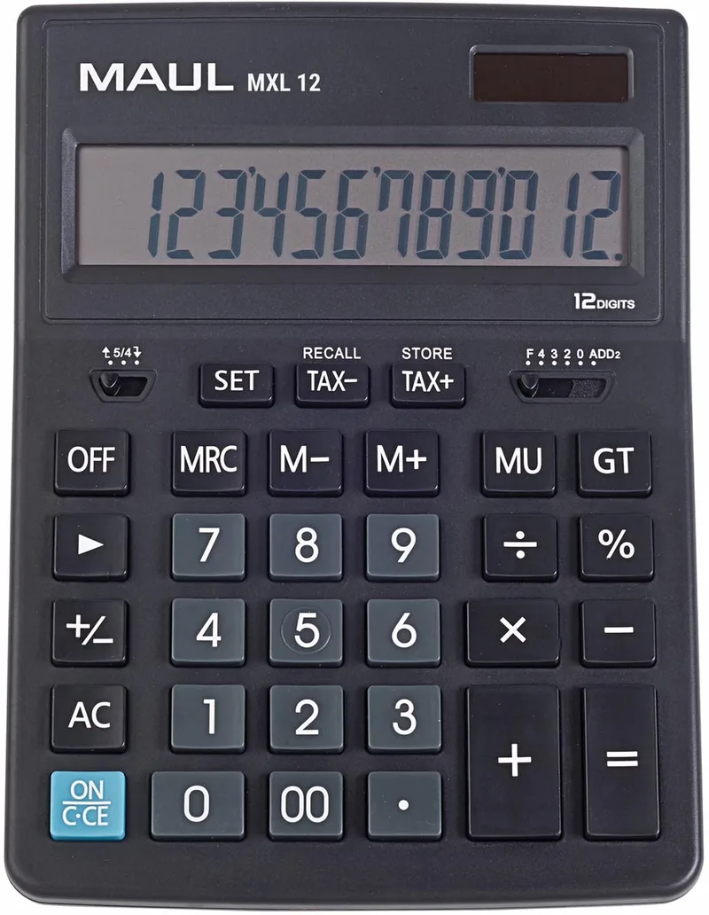 bureaurekenmachine MXL 12, zwart by Maul – product photo